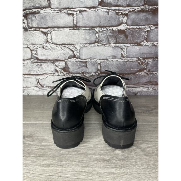3.1 Phillip Lim White Leather Black Oxfords Lace Up Shoes Women Sz 40EU/9.5M US - Picture 3 of 16